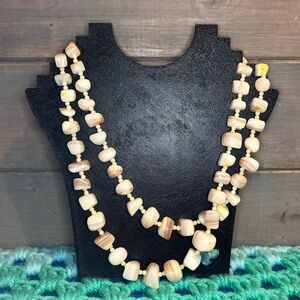 Vintage Two Strand Stone Necklace